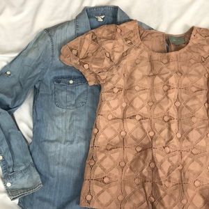 Bundle Maeve Lace Sylvia Pink Blouse S